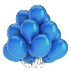 Šventiniai balionai, 10 vnt., 25-30 cm., mėlyni